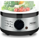 Ατμομάγειρας με 3 Επίπεδα Μαγειρέματος 7.5lt 500W Hoomei ΗΜ-5932 Inox/Μαύρο - Image 4