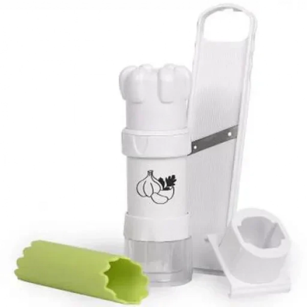 Σετ Πρέσσα - Κόφτης Σκόρδου DELIMANO Garlic Cutter 4 σε 1