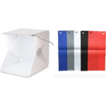 Photo Box Folding Portable Studio Mini DRA-055020 Φωτιζόμενο με Πολλαπλά Backround Άσπρο 20x20x20cm
