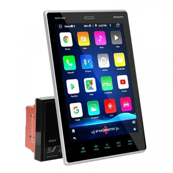 Ηχοσύστημα MP5 2DIN με LCD οθόνη αφής 9.5" Android/WiFi/MirrorLink/GPS/USB/SD/Bluetooth/AUX - 9520A