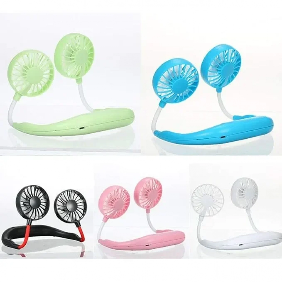 Ανεμιστήρας Λαιμού για το Πρόσωπο Wireless Rechargeable Face Fans - Γαλάζιο