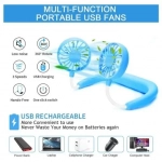Ανεμιστήρας Λαιμού για το Πρόσωπο Wireless Rechargeable Face Fans - Γαλάζιο