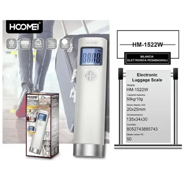 Ζυγαριά Αποσκευών Hoomei HM-1522W Λευκό