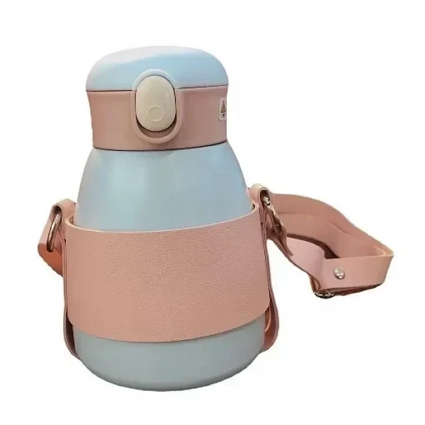 Ανοξείδωτο Παγούρι Θερμός με Καλαμάκι 600ml MDHL MD-005 Μπλε