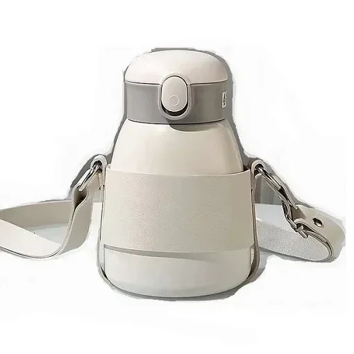 Ανοξείδωτο Παγούρι Θερμός Με Καλαμάκι 600Ml Mdhl Md-005 Λευκό