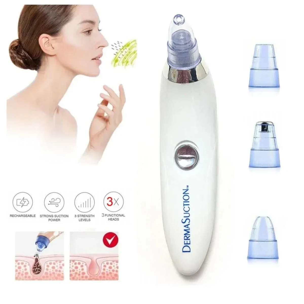 DermaSuction Συσκευή Καθαρισμού Προσώπου & Σμήγματος - Photo8
