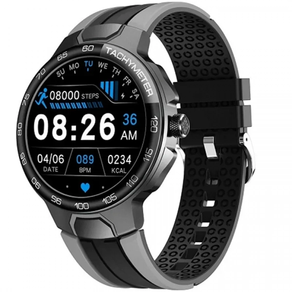 E15 Smartwatch Report IP68 Waterproof Heart Rate Monitor - Μαύρο Ανθρακί