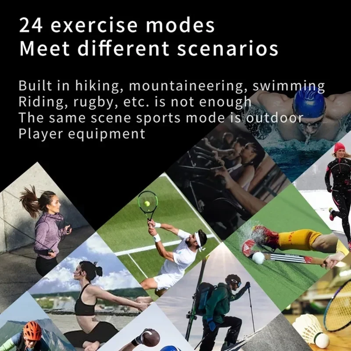 E15 Smartwatch Report IP68 Waterproof Heart Rate Monitor - Μαύρο Ανθρακί