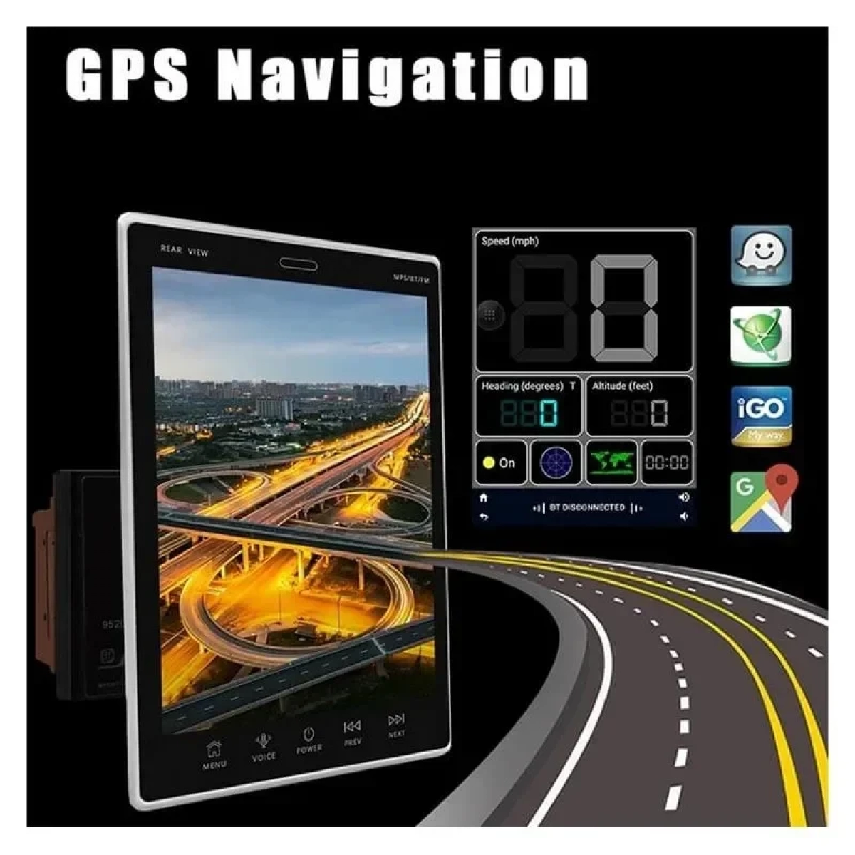 Ηχοσύστημα MP5 2DIN με LCD οθόνη αφής 9.5" Android/WiFi/MirrorLink/GPS/USB/SD/Bluetooth/AUX - 9520A