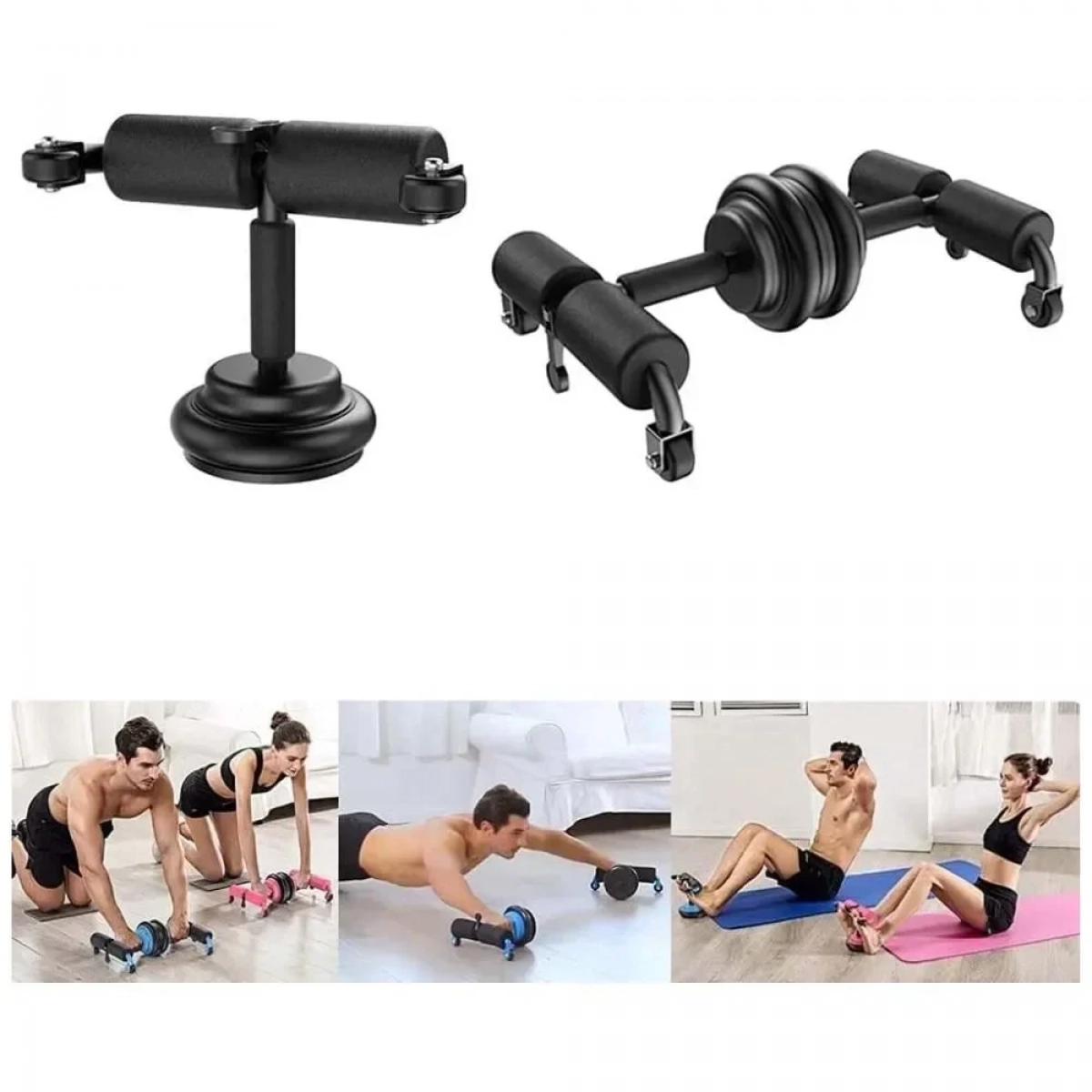 Ρόδα Εκγύμνασης Σώματος Multifunctional Abdominal Wheel Blue - Photo12