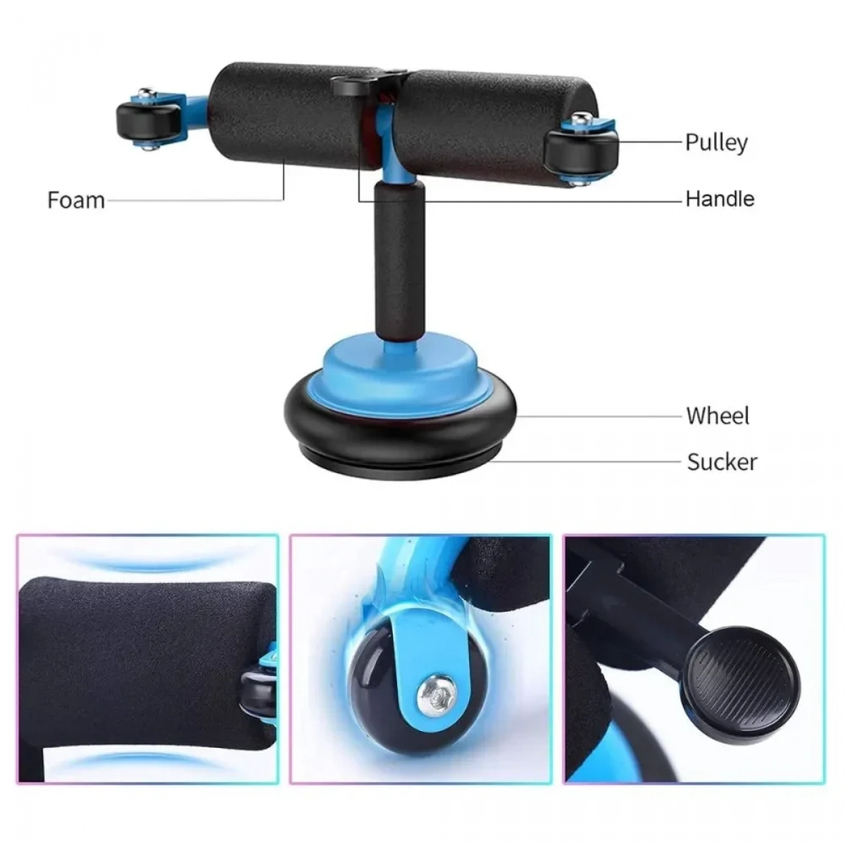 Ρόδα Εκγύμνασης Σώματος Multifunctional Abdominal Wheel Blue - Photo9