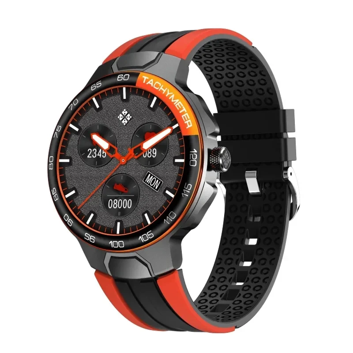 Smartwatch Report E15 IP68 Waterproof Heart Rate Monitor – Μαύρο/Πορτοκαλί