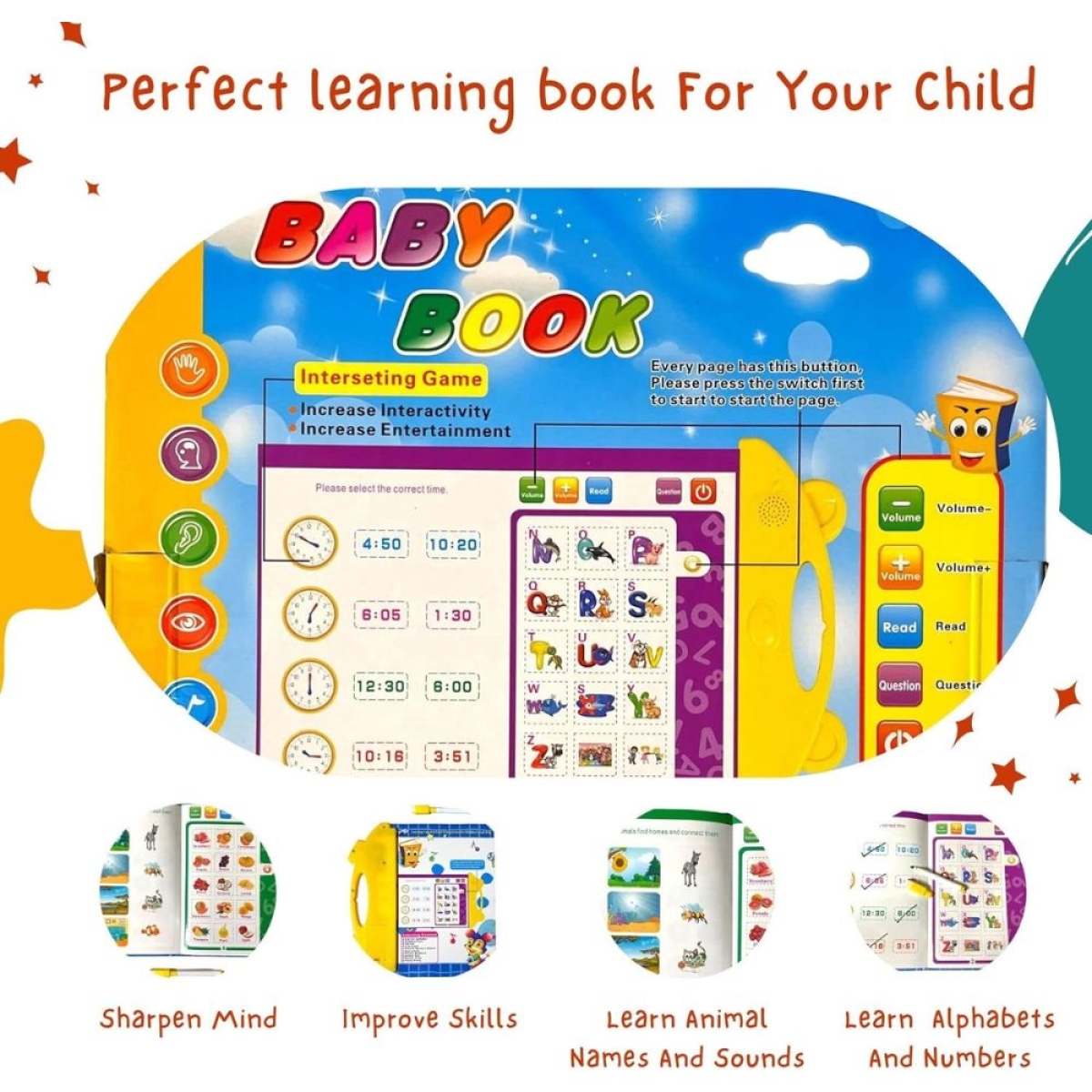 Talking English - Learning Book με Μουσική και Ήχους για 36+ Μηνών