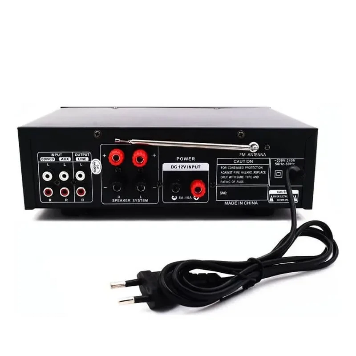 Andowl Q-T111 Ενισχυτής με λειτουργία Karaoke σε Μαύρο Χρώμα