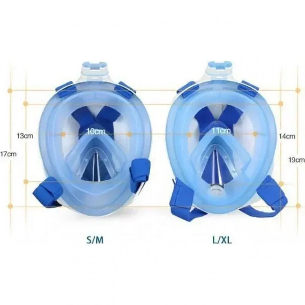 Μάσκα Θαλάσσης Ninja Full Face Free Breath Mask S/M, σε μαύρο χρώμα