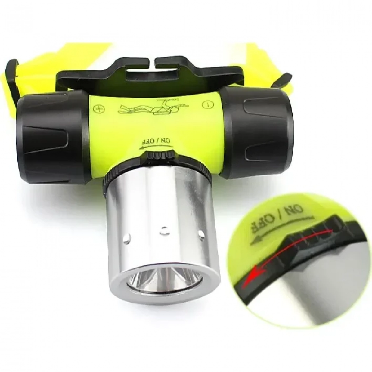 Αδιάβροχος Υποβρύχιος Φακός Κεφαλής - 800 Lumens Καταδυτικός CREE LED T6 OEM