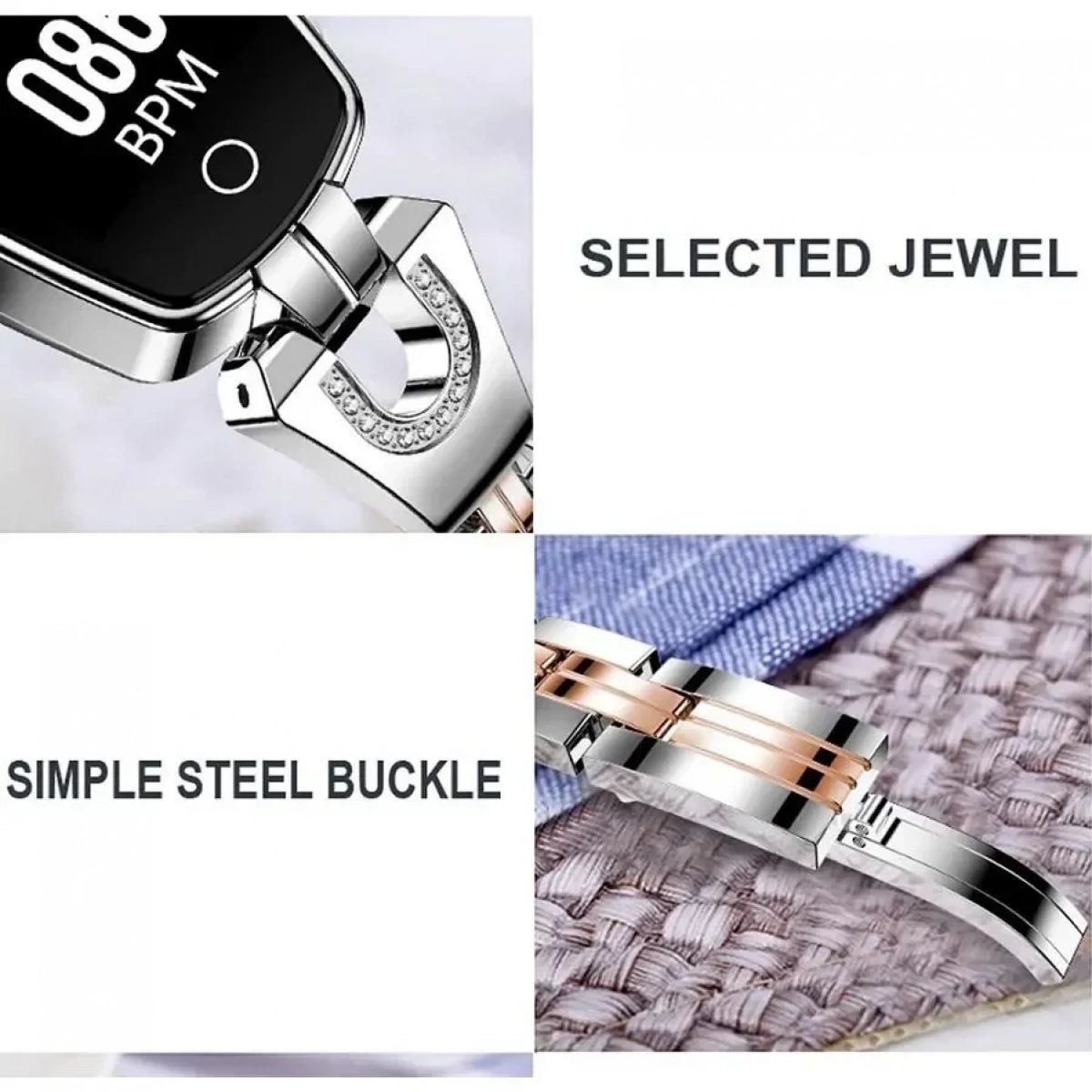 Smart bracelet fitness tracker H8 Χρυσό