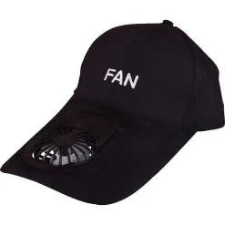 Καπέλο Με Ανεμιστήρα 3 Ταχυτήτων USB Fan Hat one size Μαύρο