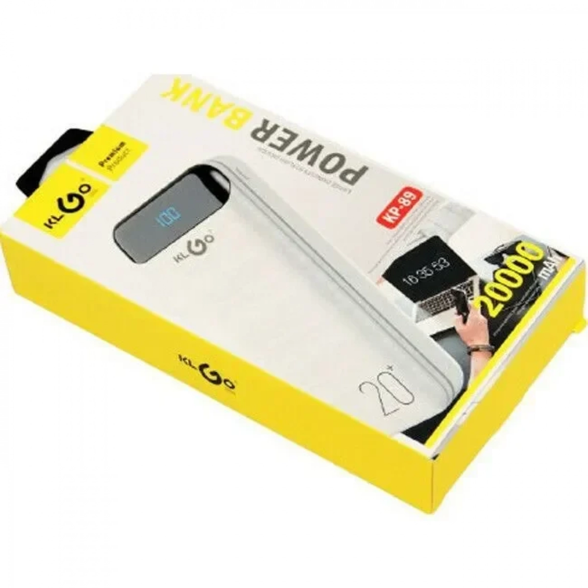 KLGO KP-89 Power Bank 20000mAh με Θύρα USB-A Λευκό