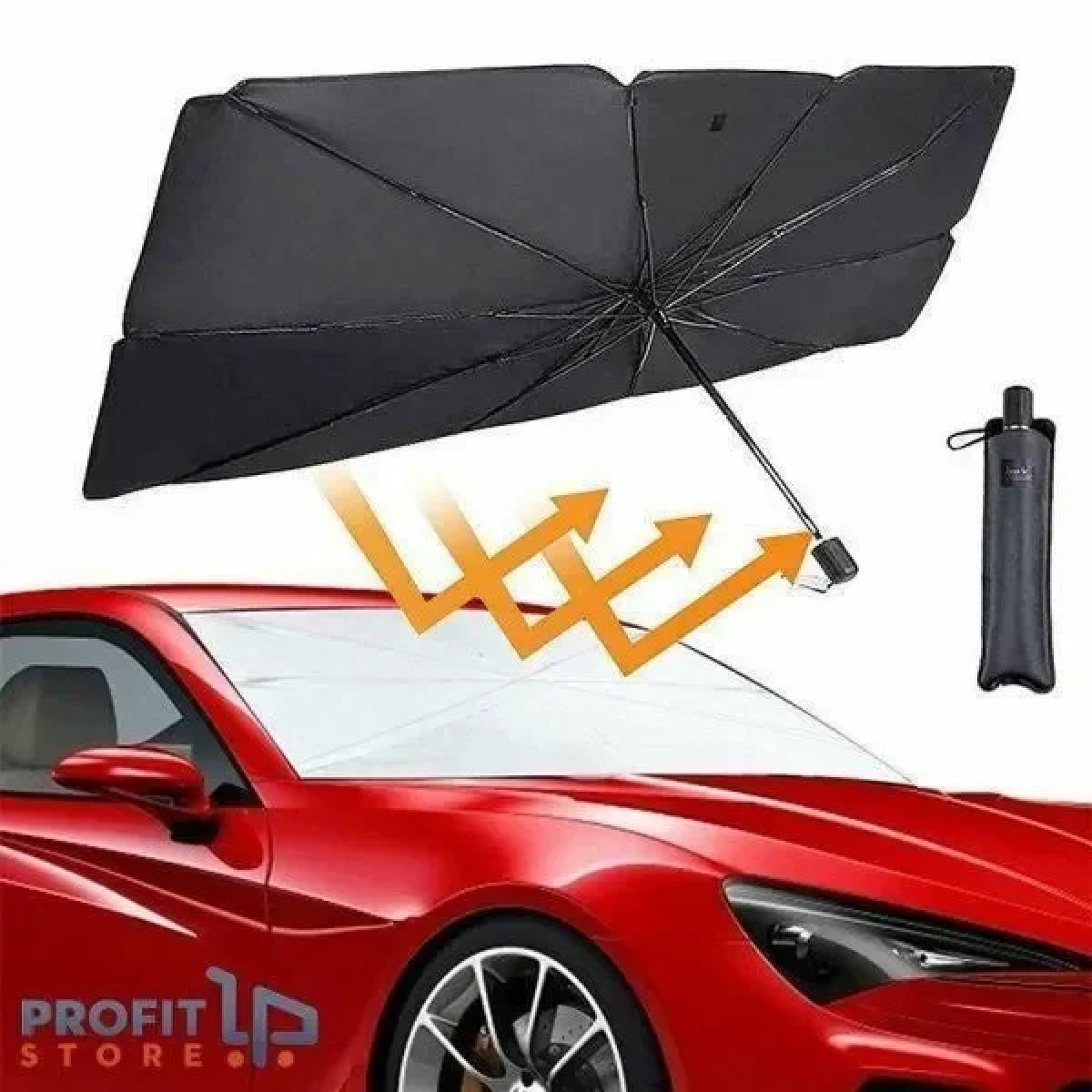 ΟΜΠΡΕΛΑ ΗΛΙΟΠΡΟΣΤΑΣΙΑΣ ΑΥΤΟΚΙΝΗΤΟΥ ΠΑΡΜΠΡΙΖ BRELLA SHIELD 1 ΤΜΧ 80X130CM