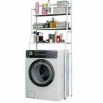 TW-106 Επιδαπέδια Ραφιέρα Μπάνιου μεταλλική με 3 Ράφια 65x35x160cm