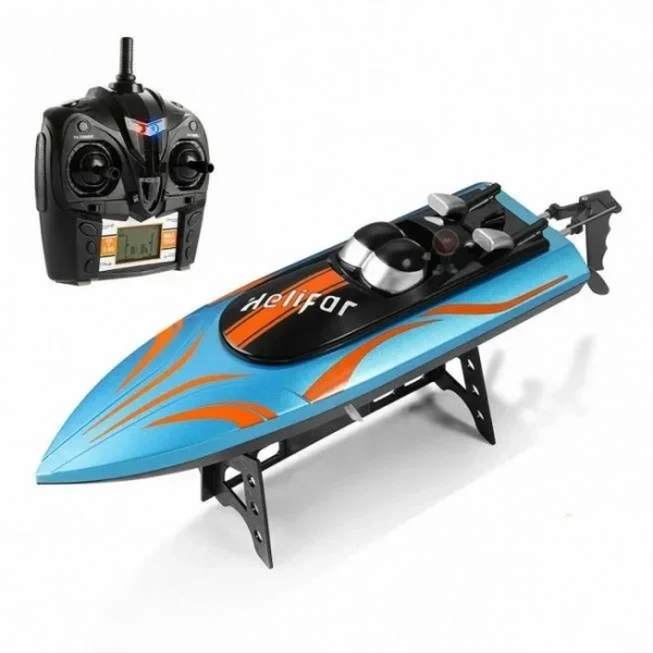 Σκάφος HELIFAR RC, σκάφος τηλεχειρισμού υψηλής ταχύτητας 2,4 GHz για ενήλικες, ραδιοελεγχόμενο σκάφος αναστροφής 180°, παιδικά αγωνιστικά σκάφη 20 mph, συναγερμός χαμηλής τάσης Μπλε