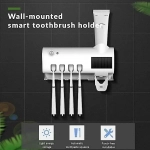 Θήκη για Οδοντόβουρτσες και Αποστειρωτής Επιτοίχιο Πλαστικό Λευκό