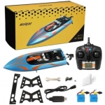 Σκάφος HELIFAR RC, σκάφος τηλεχειρισμού υψηλής ταχύτητας 2,4 GHz για ενήλικες, ραδιοελεγχόμενο σκάφος αναστροφής 180°, παιδικά αγωνιστικά σκάφη 20 mph, συναγερμός χαμηλής τάσης Μπλε