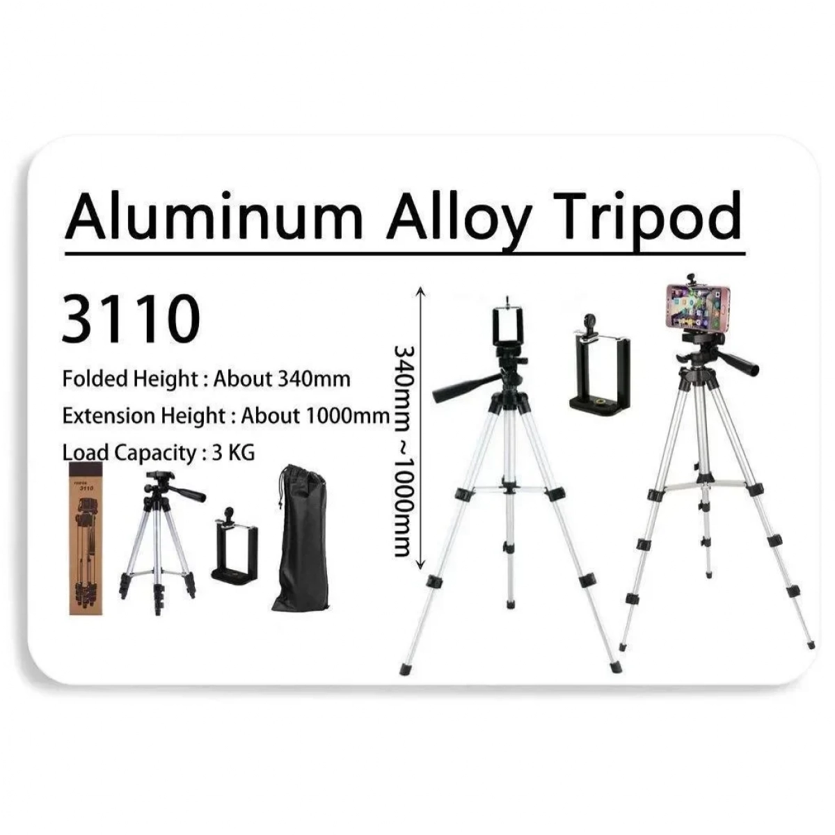 ΤΡΙΠΟΔΟ ΦΩΤΟΓΡΑΦΙΚΗΣ ΜΗΧΑΝΗΣ ΠΤΥΣΣΟΜΕΝΟ TRIPOD 3110 - Image 4