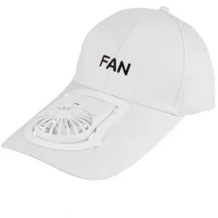 Fan Hat Καπέλο Με Ανεμιστήρα 3 Ταχυτήτων USB One size Λευκό
