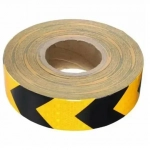 Ανακλαστική Ταινία Reflective Tape Βέλη - Μαύρο & Κίτρινο - 15m - RT-BY01
