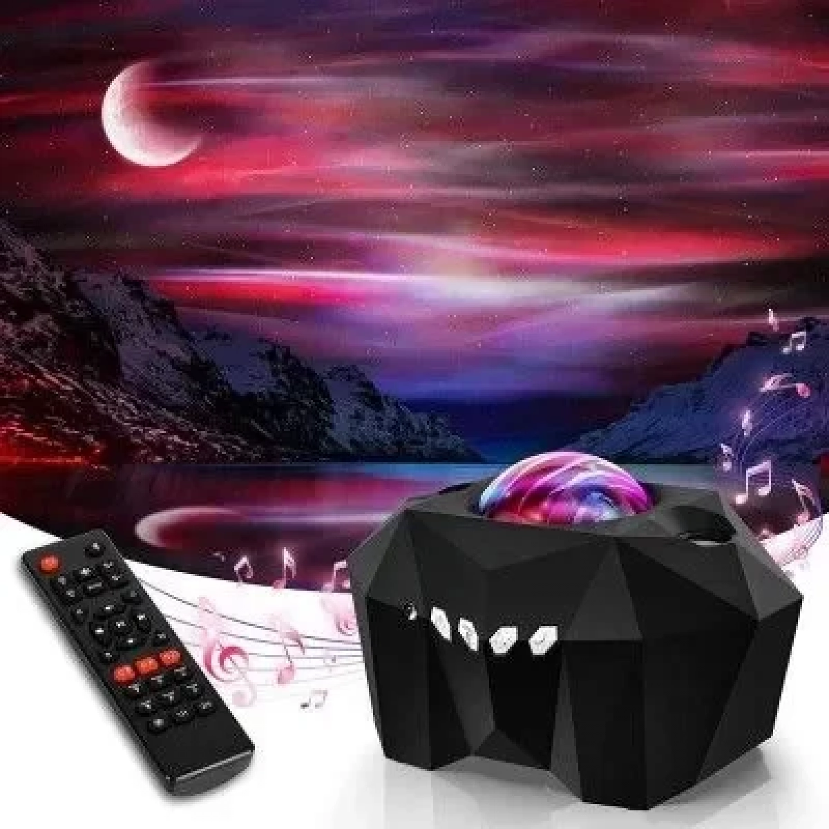 Παιδικό Φωτιστικό Projector με Προβολή Αστεριών με Εναλλαγές Χρωματισμών Dream Aurora Star Lights Μαύρο