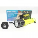 Επαναφορτιζόμενος Καταδυτικός Αδιάβροχος Φακός 10watts Cree 320Lm ST-01