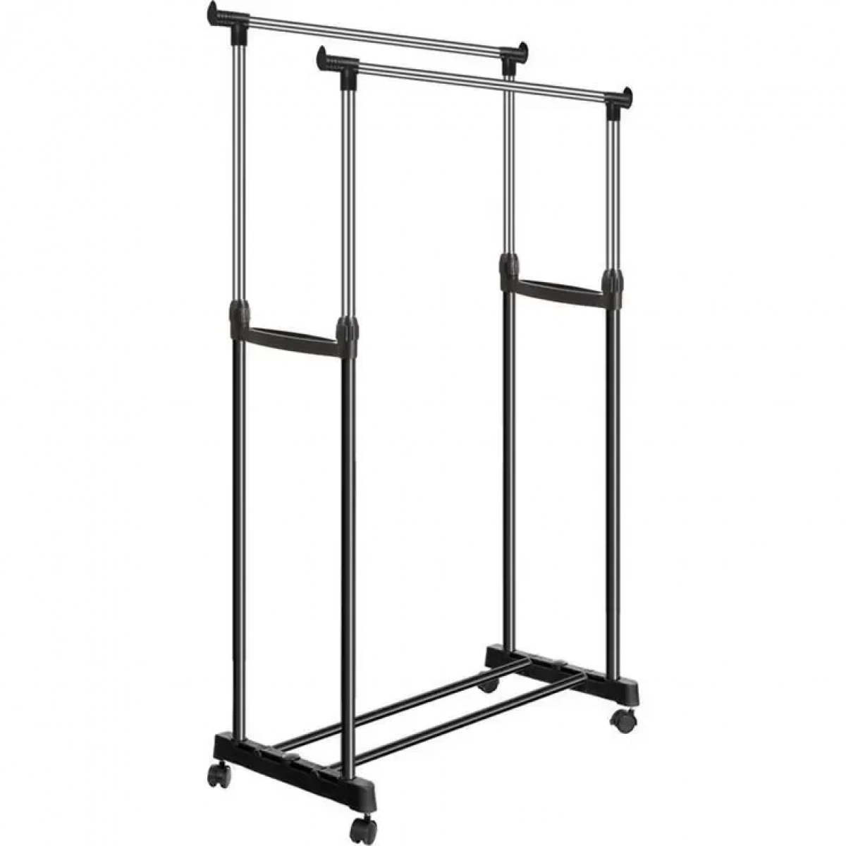 Διπλή Κρεμάστρα ρούχων Όρθια 72x45x100-160cm με Ρόδες για εύκολη μετακίνηση, WJF-401 - OEM