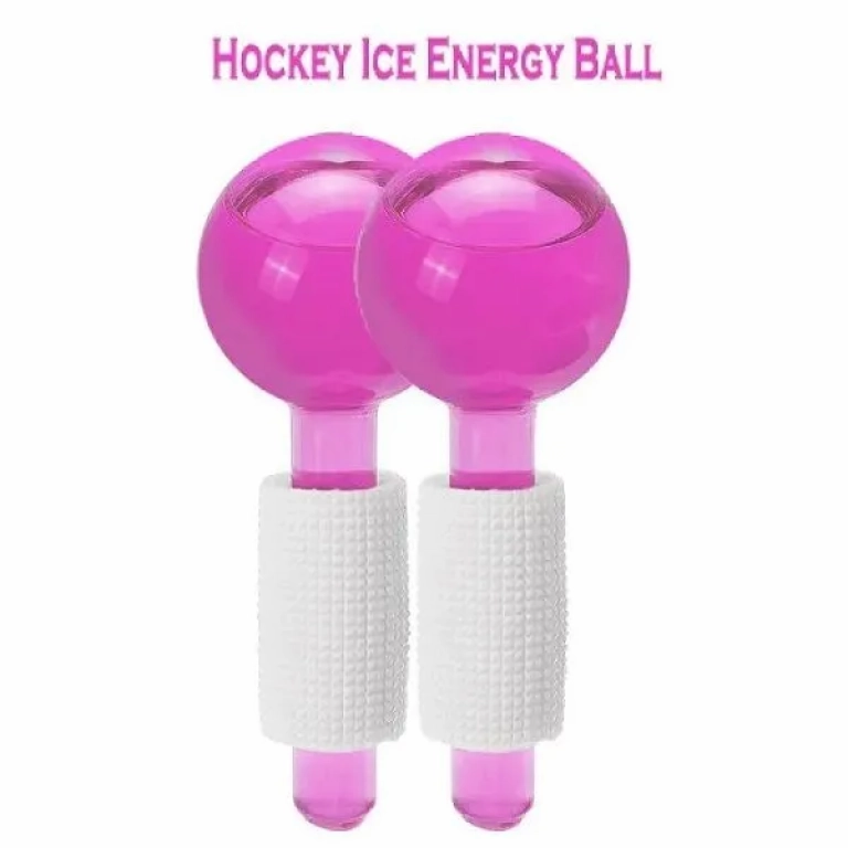 ΜΑΣΑΖ ΠΡΟΣΩΠΟΥ ΚΑΙ ΜΑΤΙΩΝ BEAUTY CRYSTAL BALL HOCKEY ICE ENERGY BALL MASSAGE FACIAL WITH COOLING ICE COLOR PINK (OEM)