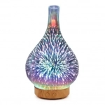 Υγραντήρας αέρα Oil Burner Home Humidificador Diffuser Humidifiers Firework Aromatherapy Diffuser 7 Χρώμα Γυάλινο Βάζο Σχήμα 3D Led