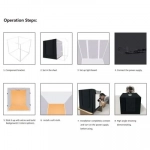 Puluz PU5080EU Photo Box LED 80x80x80cm – Φωτιζόμενο Studio Φωτογράφισης με Πολλαπλά Backdrops - Image 4