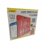 Smart ζυγαριά με λιπομετρητή και Bluetooth Andowl Q-S068 Ροζ