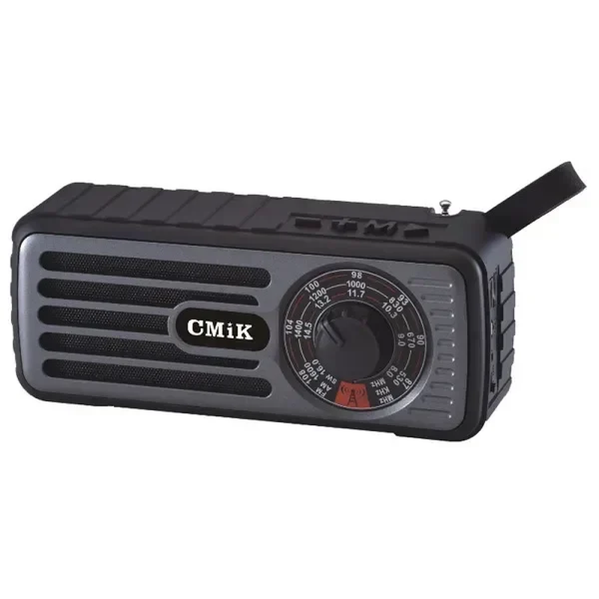 Φορητό Ραδιόφωνο CMIK MK-101 με Ηλιακή Φόρτιση, Bluetooth και USB - Μαύρο - Image 2