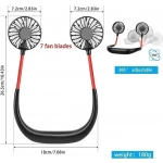 Φορητός Περιστρεφόμενος Ανεμιστήρας Λαιμού Μαύρο 287 - Image 2