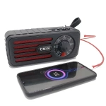 Φορητό Ραδιόφωνο CMIK MK-101 με Ηλιακή Φόρτιση, Bluetooth και USB - Μαύρο - Image 3