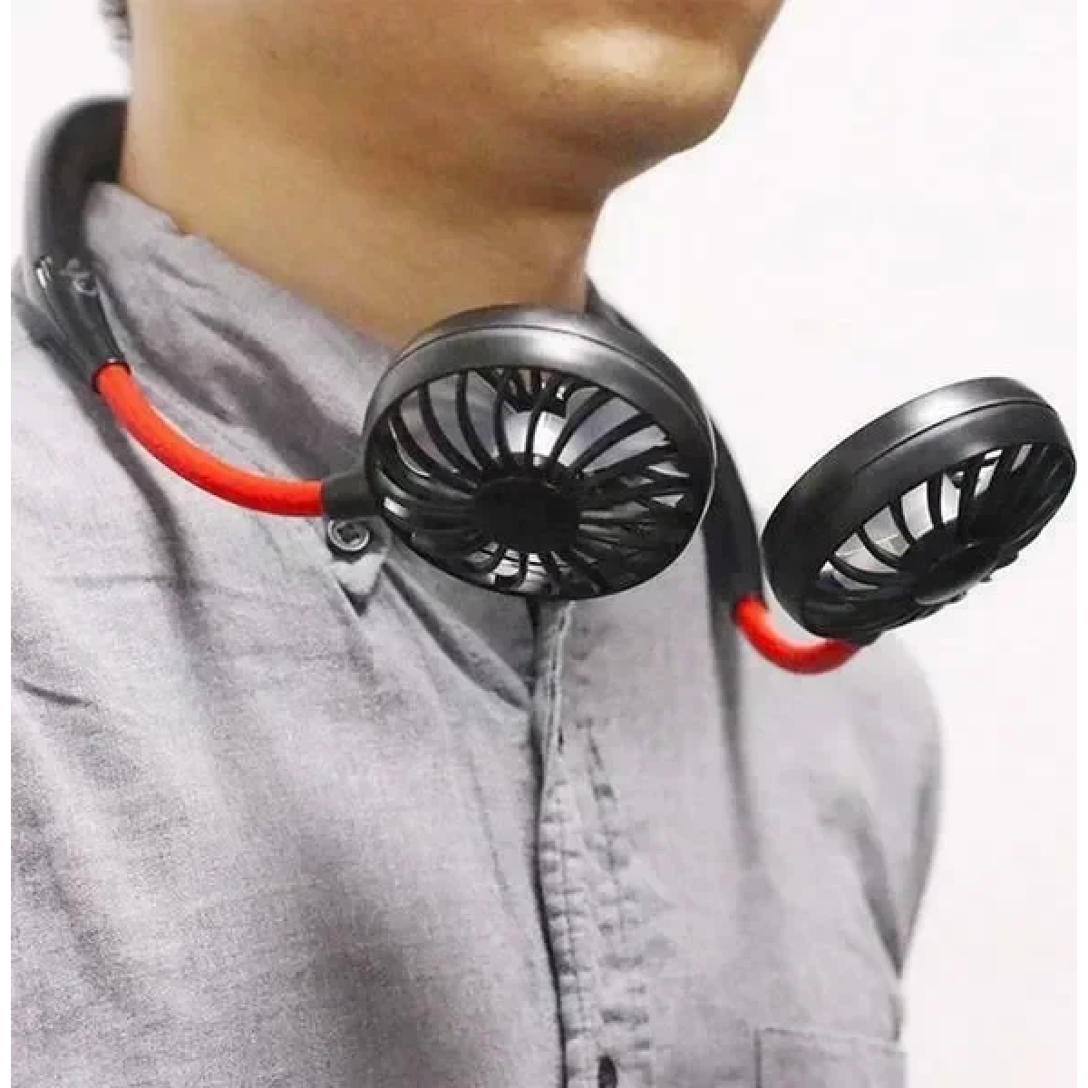 Φορητός περιστρεφόμενος ανεμιστήρας λαιμού Μαύρο 287