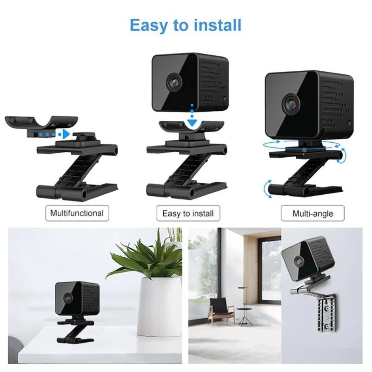 Mini WiFi Κάμερα Επιτήρησης QQT-VQ9H με Νυχτερινή Όραση και Εφαρμογή Τηλεφώνου 720P - Image 3