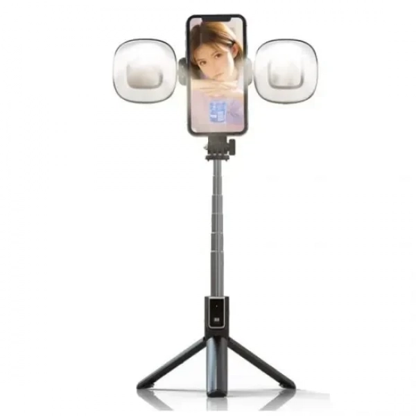ΠΤΥΣΣΟΜΕΝΟ ΤΡΙΠΟΔΟ STAND MINI LIVE BROADCAST PLUS 2 LED 7.8CM P40S-F