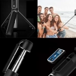 P50 Wireless Bluetooth Selfie Stick Foldable Mini Tripod Expandable Monopod with Remote Control WHITE - Image 2