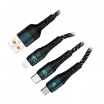 Awei CL-972 120W 3 σε1 Καλώδιο γρήγορης φόρτισης 1,2 m Μπλε