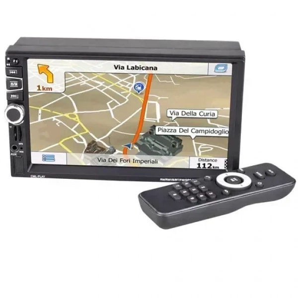 GPS multimedia ηχοσύστημα αυτοκινήτου 2DIN με οθόνη 7″, MP5 player & τηλεχειριστήριο 7030GM | OEM