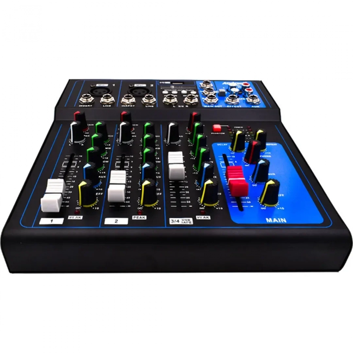 ANDOWL ΜΙΚΤΗΣ ΗΧΟΥ PROFESSIONAL MIXING CONSOLE 4 - CHANNEL MIXER Q-4L