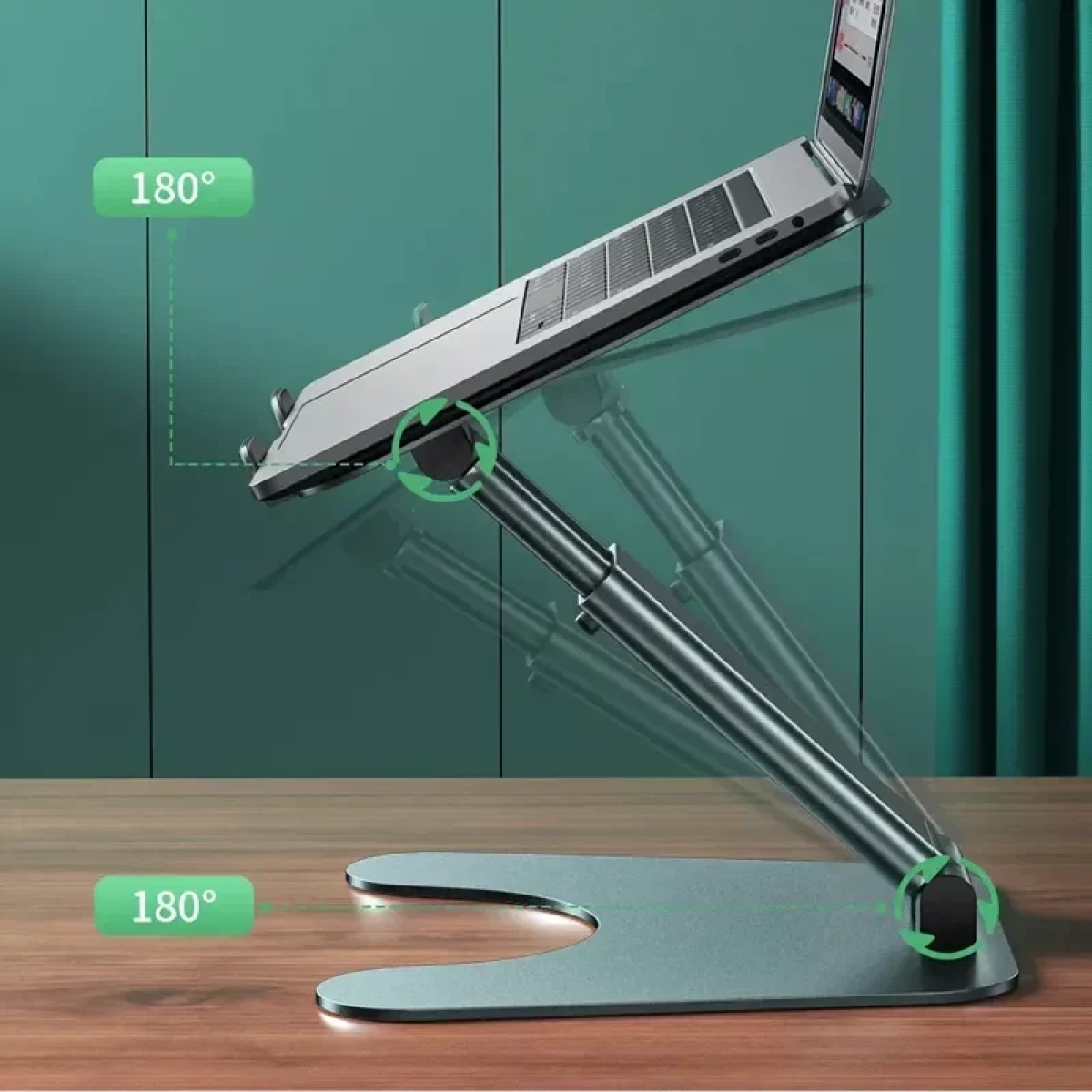 Awei X25 Portable Aluminum Alloy Non-slip Laptop Holder Bracket Laptop Stand Adjustable Foldable COD Green