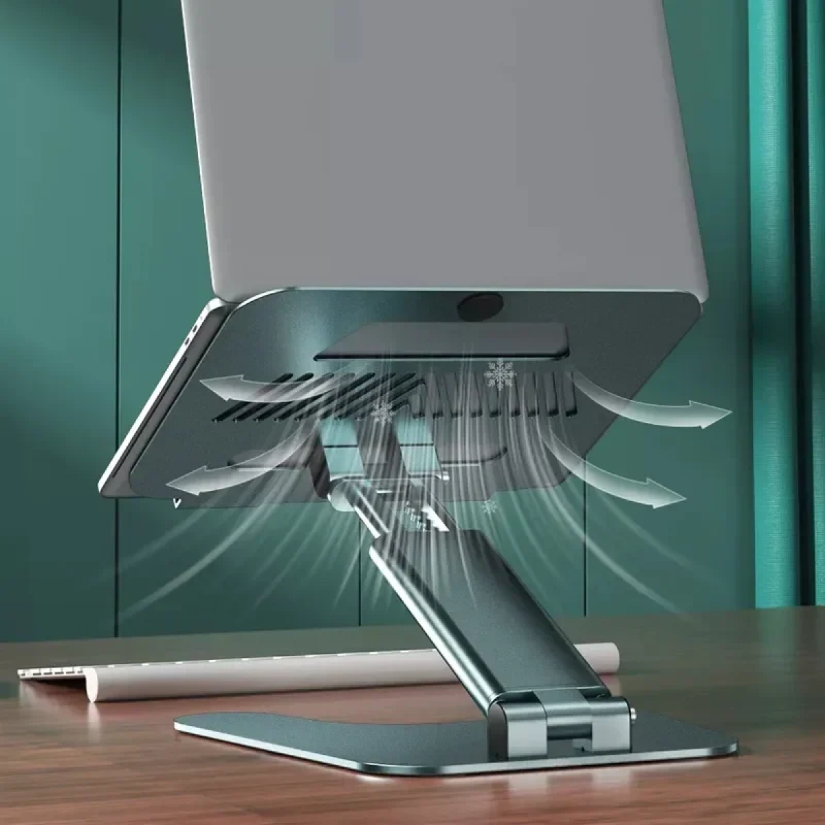 Awei X25 Portable Aluminum Alloy Non-slip Laptop Holder Bracket Laptop Stand Adjustable Foldable COD Green